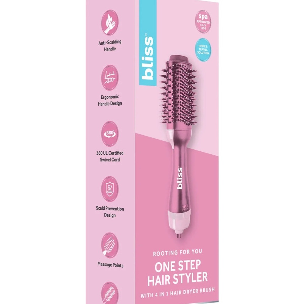 Bliss Pink 4-in-1 Hair Dryer Brush